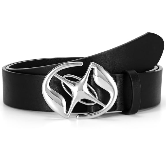 WHIPPY Leather Belt for Women Men Black Leather Belts for Jeans