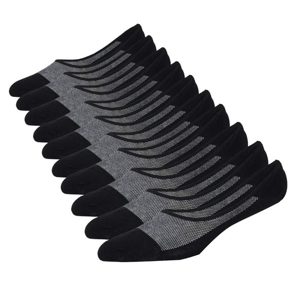 WHIPPY Men's No Show Socks Low Cut Invisible Socks Non Slip Cotton Short Socks 12 Pairs