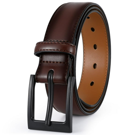 WHIPPY Metal Free Leather Belts for Men Hypoallergenic Leather Belt Nickle Free Belt for Jeans