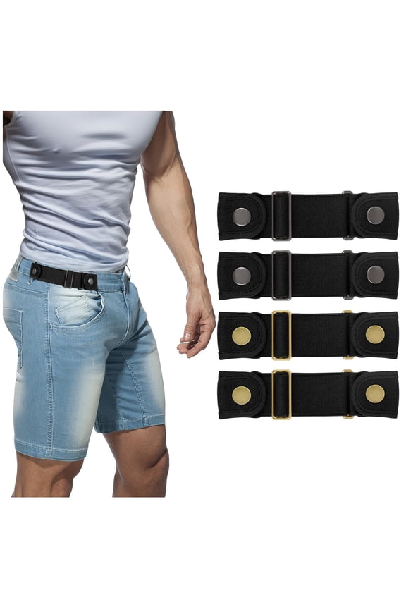 No Buckle Belts for Men Women Invisible Elastic Belt Adjustable Stretch Belt for Jeans Pants