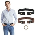 thumbnail image 1 of WHIPPY No Buckle Elastic Belt for Men, Nylon Stretch Buckle Free Belt for Jeans Pants, 1 of 9