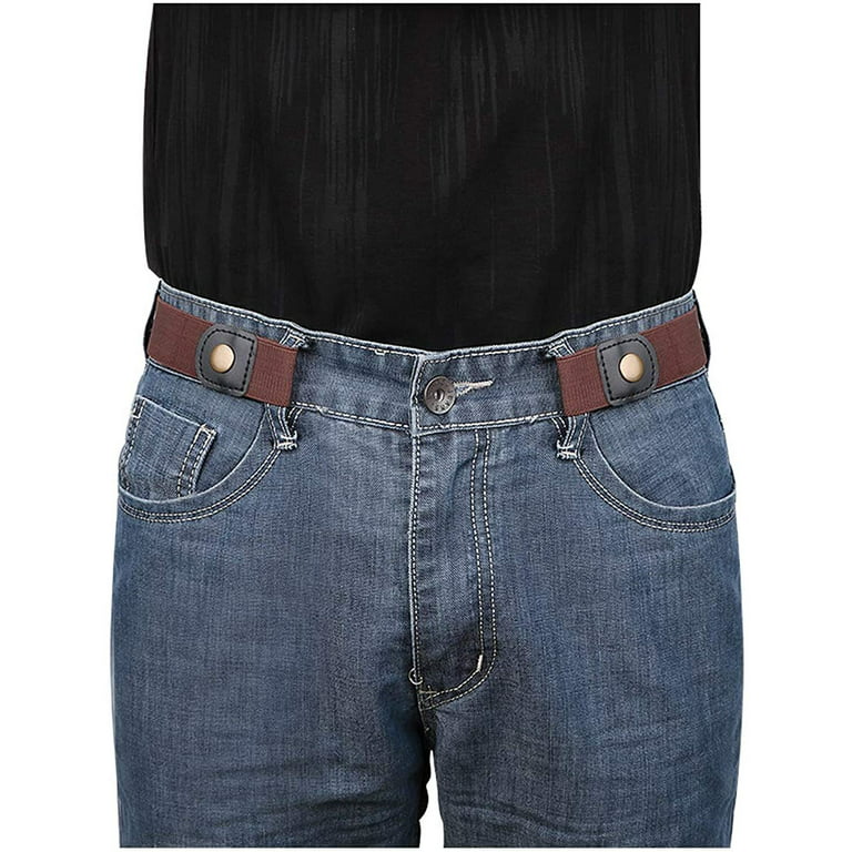 WHIPPY No Buckle Elastic Belt for Men, Nylon Stretch Buckle Free Belt for  Jeans Pants