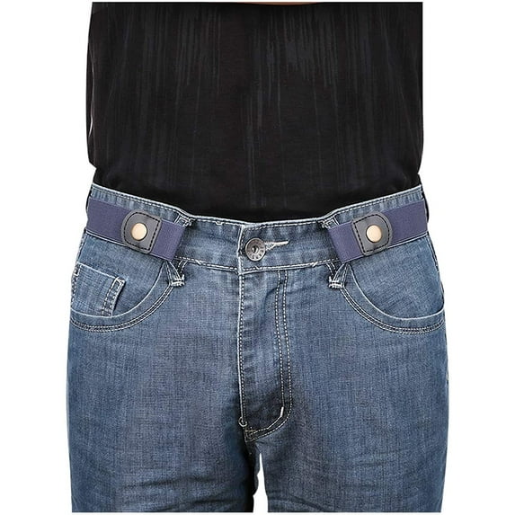 WHIPPY No Buckle Elastic Belt for Men, Nylon Stretch Buckle Free Belt for Jeans Pants