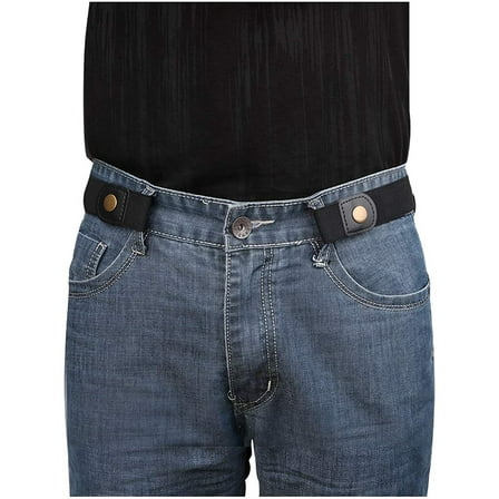 WHIPPY No Buckle Elastic Belt for Men, Nylon Stretch Buckle Free Belt for Jeans Pants