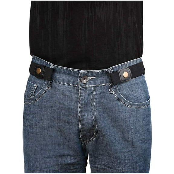 WHIPPY No Buckle Elastic Belt for Men, Nylon Stretch Buckle Free Belt for Jeans Pants