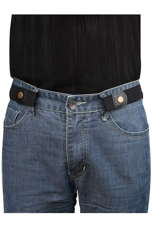 No Buckle Elastic Belt for Men, Nylon Stretch Buckle Free Belt for Jeans Pants