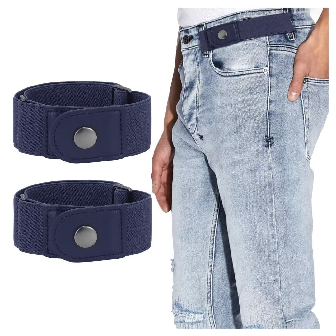 WHIPPY No Buckle Stretch Belt For Men - Invisible No Show Elastic Belt For Jeans & Pants