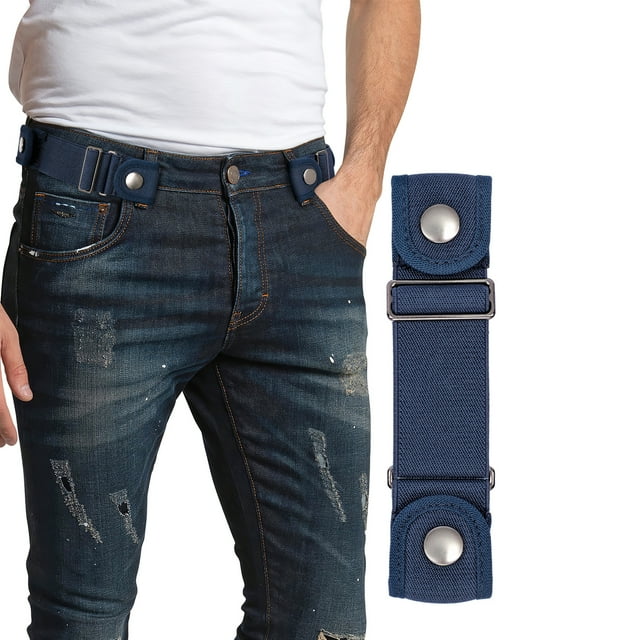 WHIPPY No Buckle Stretch Belts for Men Women, Elastic Adjustable Belt