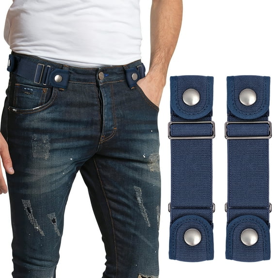 WHIPPY No Buckle Stretch Belts for Men Women, Elastic Adjustable Belt for Jeans