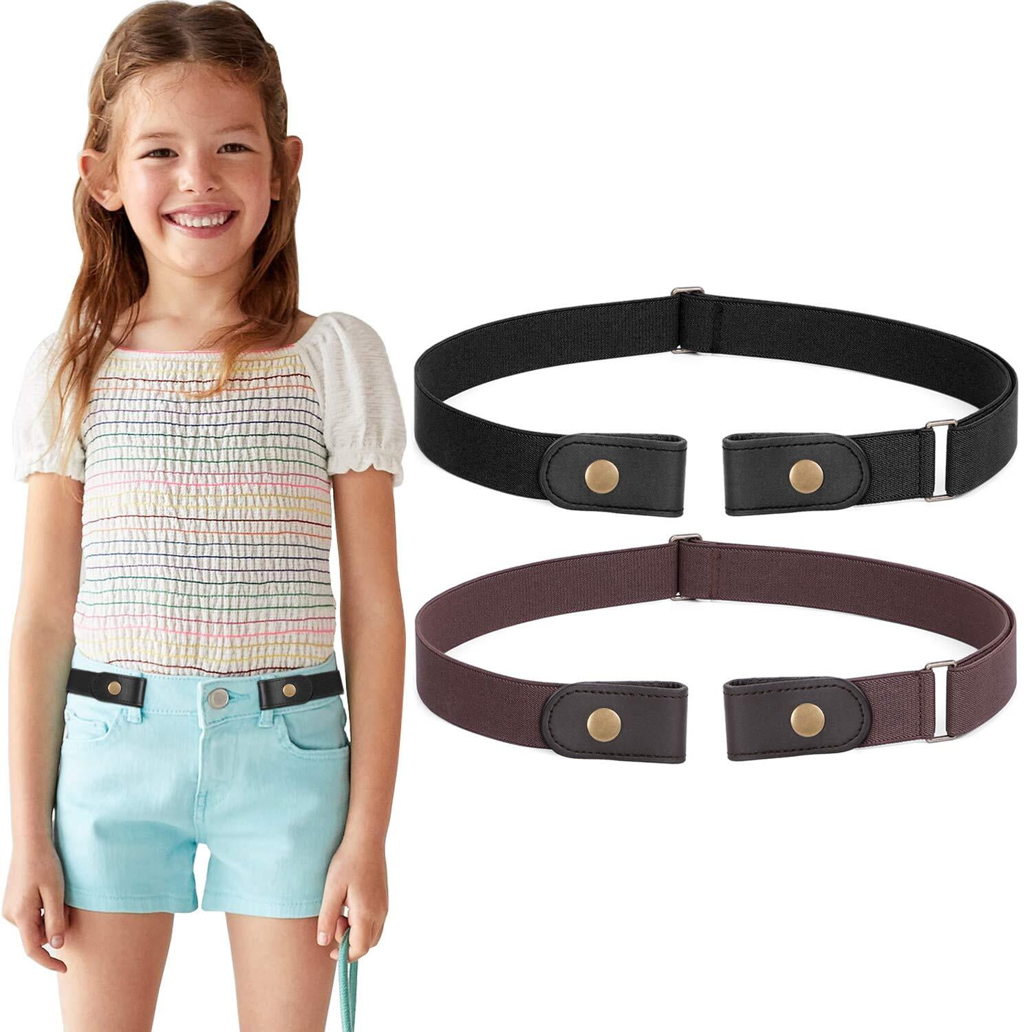 WHIPPY No Buckle Stretch Belts for Boys Girls Buckleless Kids Elastic ...