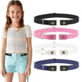 thumbnail image 1 of WHIPPY No Buckle Stretch Belts for Boys Girls Buckleless Kids Elastic Belt for Pants Jeans, 1 of 7
