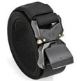 thumbnail image 1 of WHIPPY Nylon Belt for Men, Web Work Belt with Heavy Quick Release Buckle, Black, 1 of 6