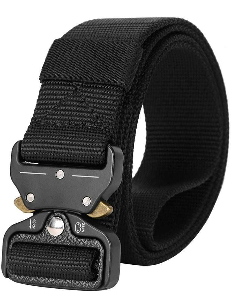 Whippy Nylon Belt for Men, Black Web Belt, Heavy Duty Quick