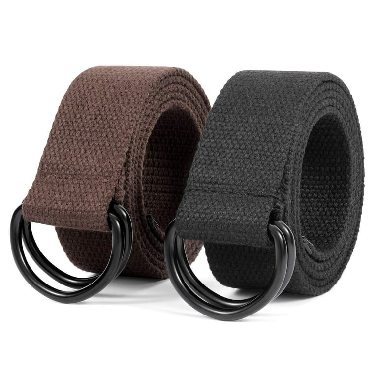 CHAOREN 2 Pack Nylon Web Belt with Quick Release Buckle, Casual Heavy Duty  Canvas Belts 1.5''(38mm) 