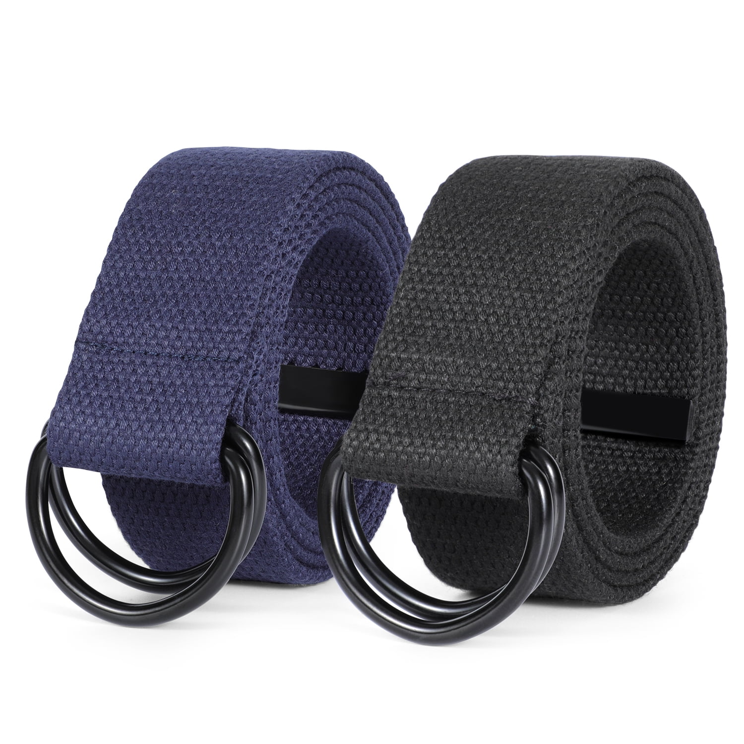 WHIPPY Nylon Belt for Men Women Canvas Web Belt with Double D Ring Buckle Walmart