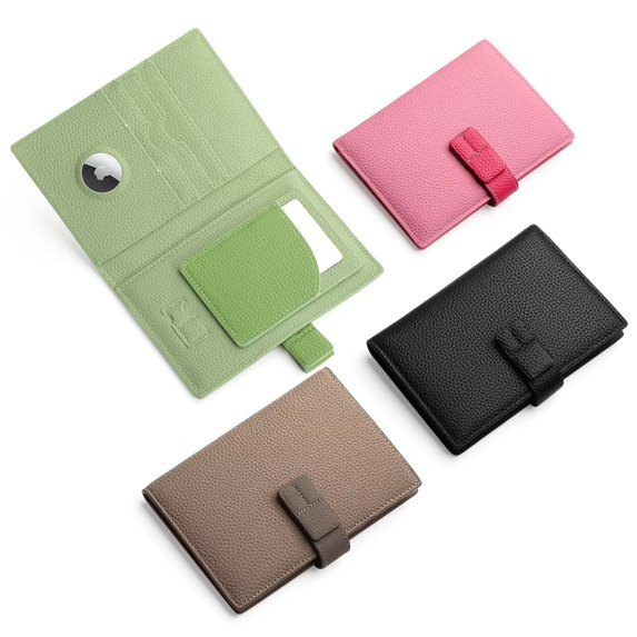 WHIPPY Passport Holder for Travel Leather Passport Wallet with Airtag Slot Women Men RFID Blocking Passport Cover Case Green Travel Essentials