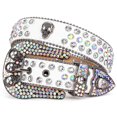 thumbnail image 1 of WHIPPY Rhinestone Studded Belt for Women Men, Western Cowgirl Cowboy Leather Belt for Jeans Pants Dress, 1 of 7