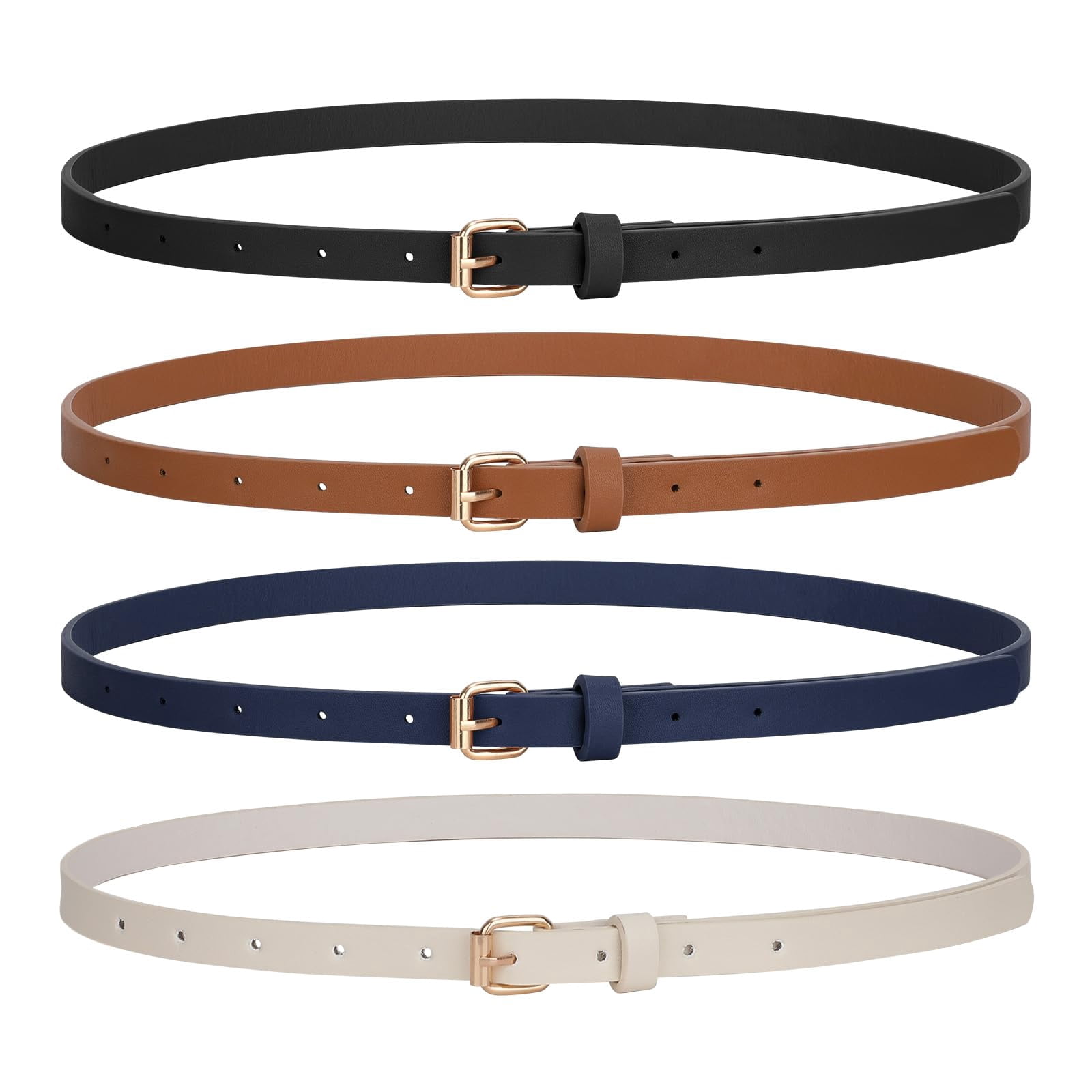 BONAMART Women Thin Skinny Belts - PU Leather Slim Ladies Waist Belt Women main image 2