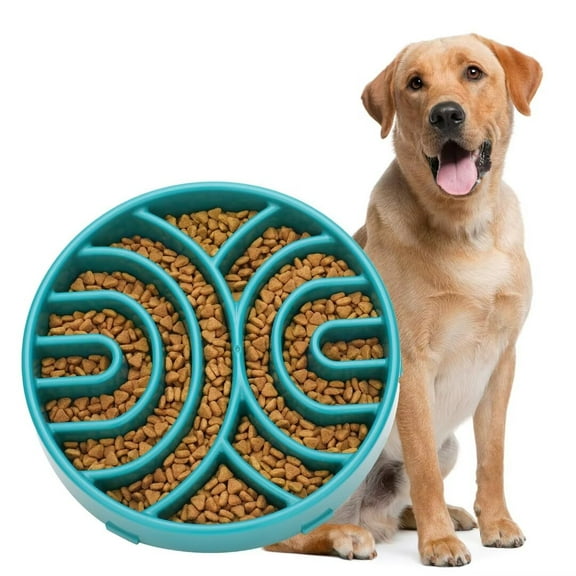 WHIPPY Slow Feeder Dog Bowls Anti-Choking Dog Food Bowl Anti-Slip Maze Pet Bowl for Medium Large Dogs