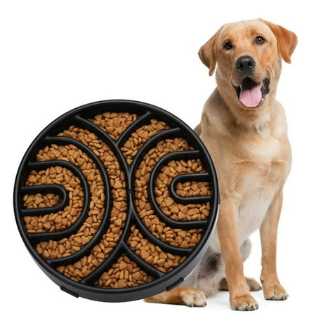 WHIPPY Slow Feeder Dog Bowls Anti-Choking Dog Food Bowl Anti-Slip Maze Pet Bowl for Medium Large Dogs