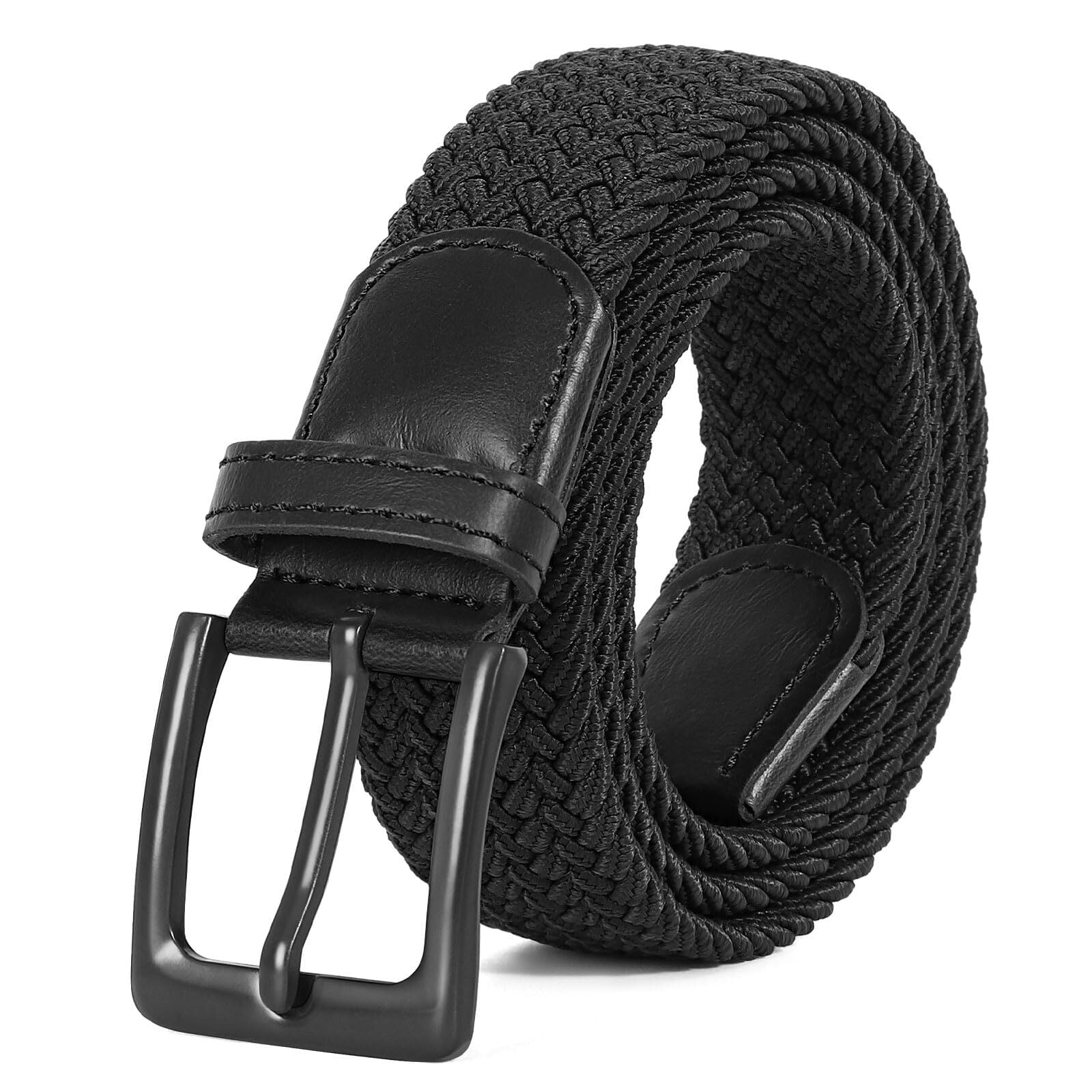 WHIPPY Stretch Braided Belts for Men Women, Mens Casual Elastic Belt ...