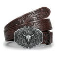 thumbnail image 1 of WHIPPY Western Belts for Women Men Cowboy Belt Western Cowgirl Country Embossed Leather Belt for Jeans, 1 of 7