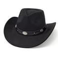 thumbnail image 1 of WHIPPY Western Cowboy Hat for Men Women Adjustable Cowgirl Hat Wide Brim Beach Cowboy Hat, 1 of 6