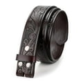 thumbnail image 1 of WHIPPY Western Leather Belt Strap for Women Men without Buckle Cowgirl Cowboy Engraved Embossed Belt Strap, 1 of 6