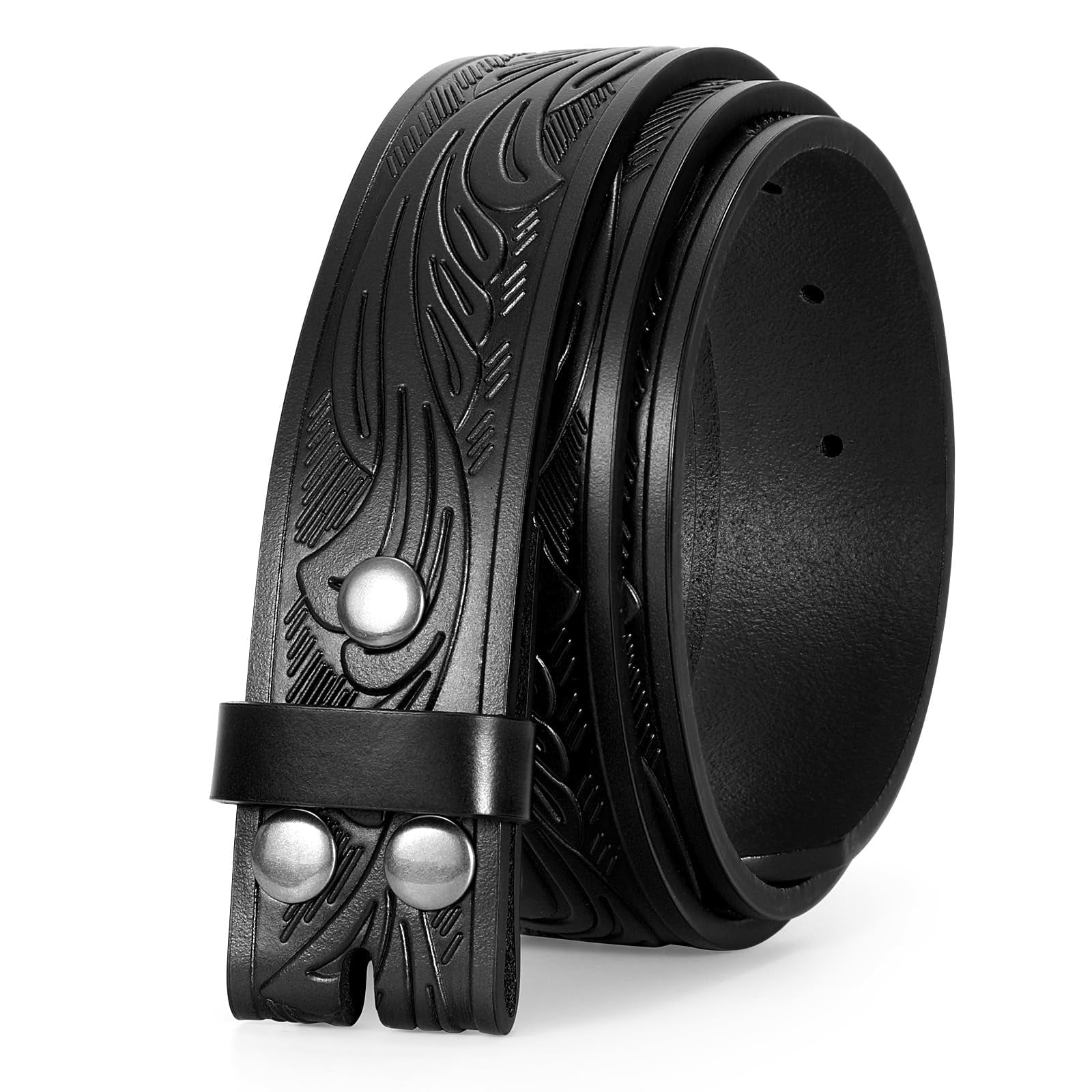 WHIPPY Western Belts for Men Women without Buckle Cowboy 
