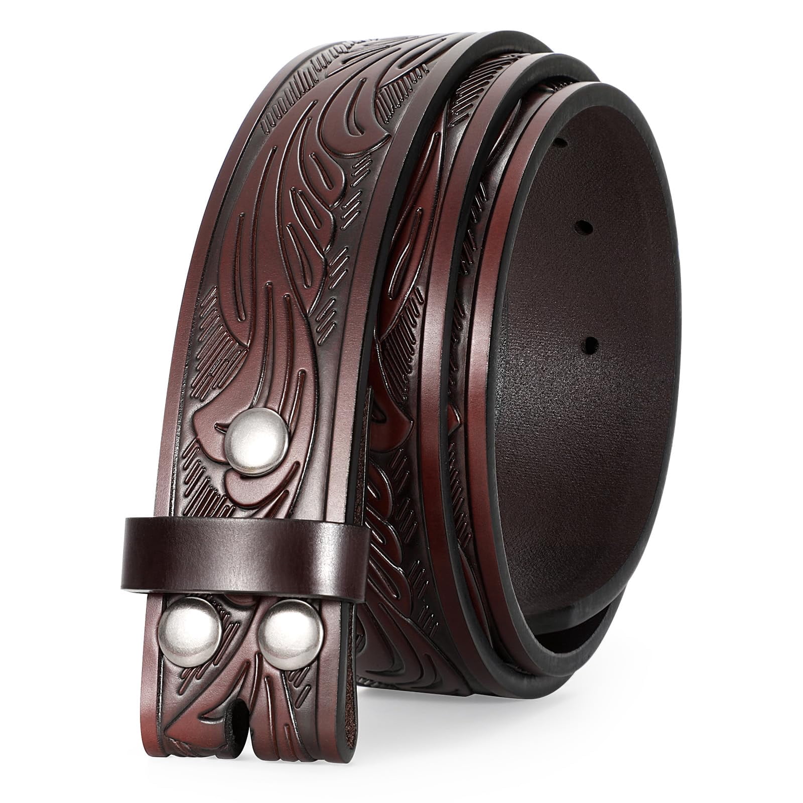 WHIPPY Western Belts for Men Women without Buckle Cowboy 
