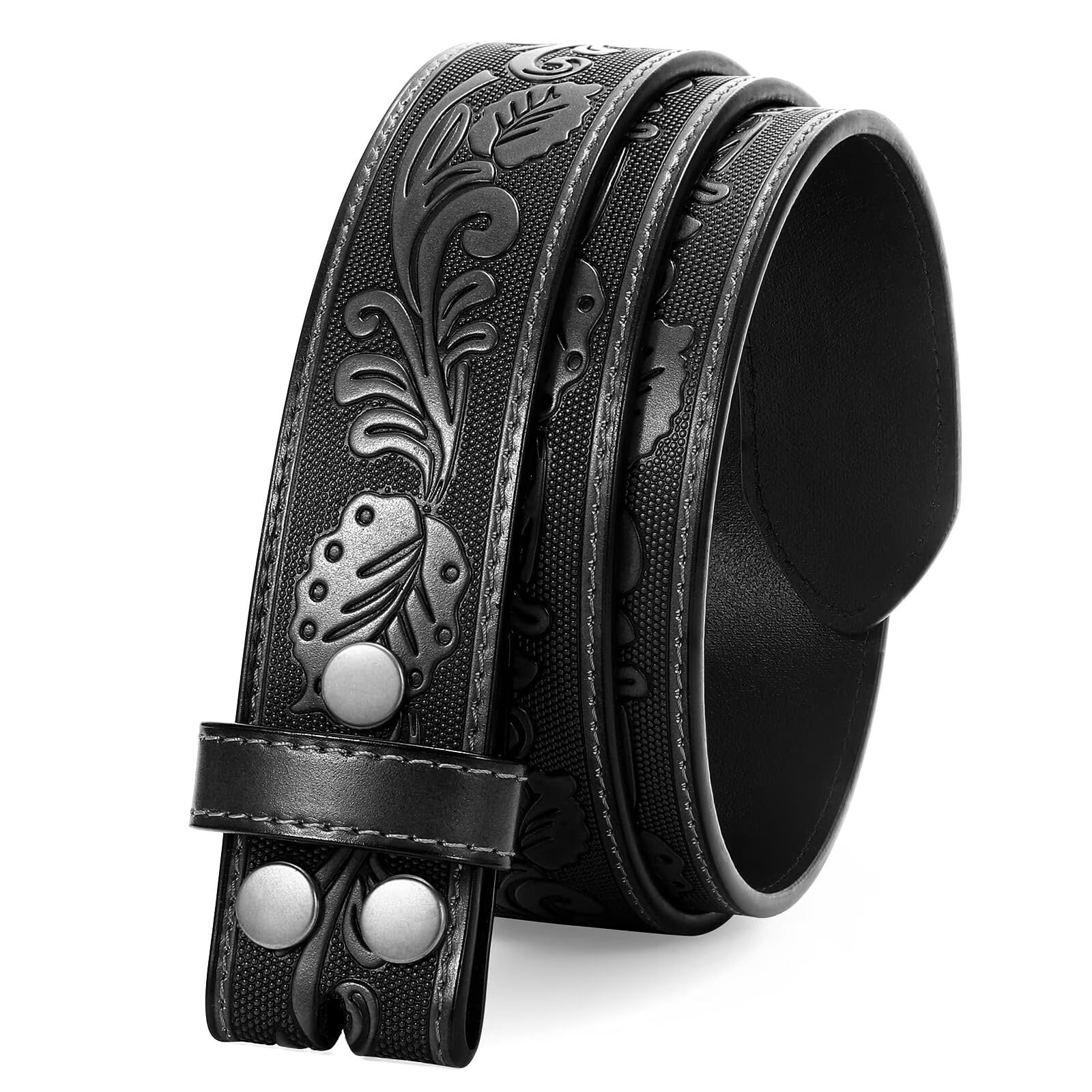 WHIPPY Western Belts for Men Women without Buckle Cowboy Belt