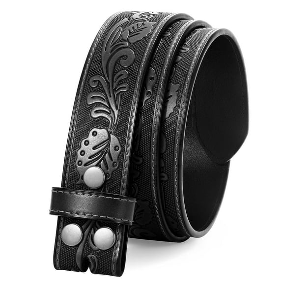 WHIPPY Western Belts for Men Women without Buckle Cowboy Belt Cowgirl Western Leather Belt Strap for Jeans