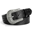 thumbnail image 1 of WHIPPY Western Leather Belts for Women Men Cowboy Cowgirl Leather Belt Embossed Buckle, 1 of 11