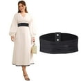 thumbnail image 1 of WHIPPY Women Elastic Waist Belt for Dresses Stretch Braided Wide Belts, 1 of 9
