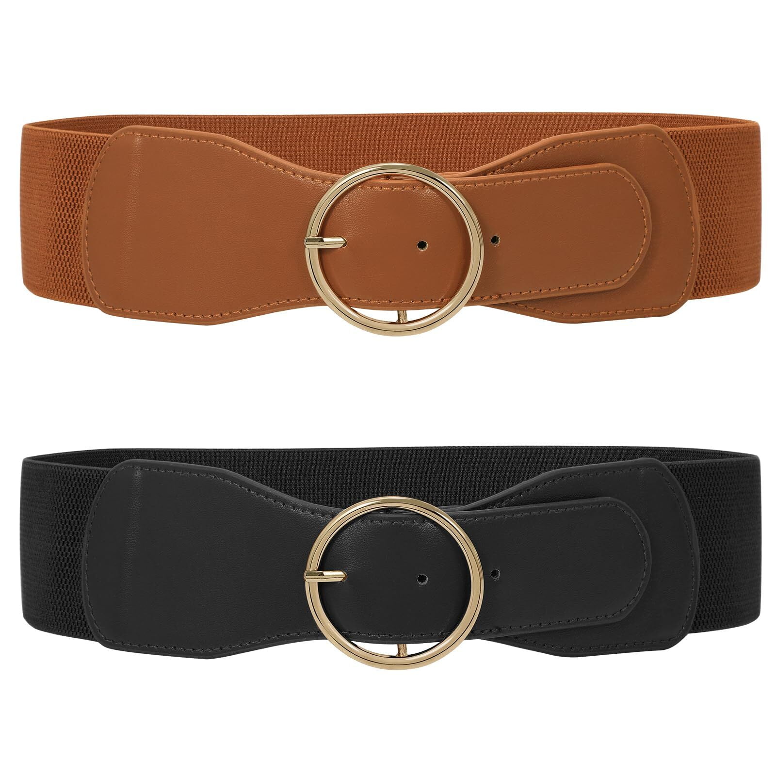 WHIPPY Women Elastic Waist Belts for Dresses Ladies Stretch Wide