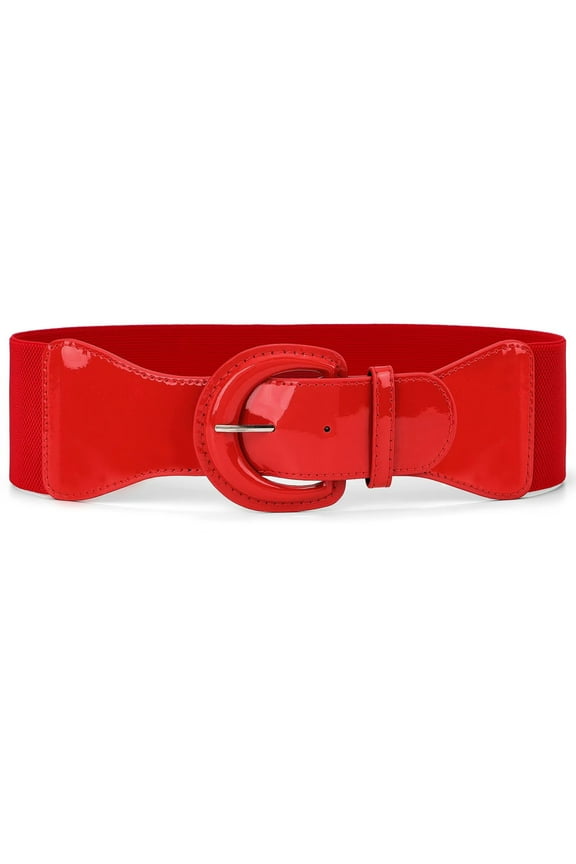 Women Elastic Wide Belt, Stretch Waist Belt for Dresses