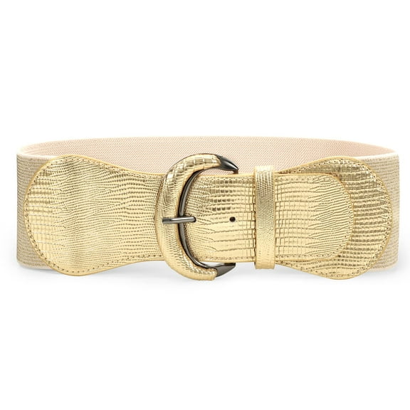 WHIPPY Women Elastic Wide Belt, Stretch Waist Belt for Dresses