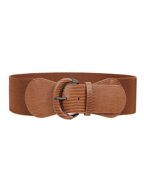 Women Elastic Wide Belt, Stretch Waist Belt for Dresses