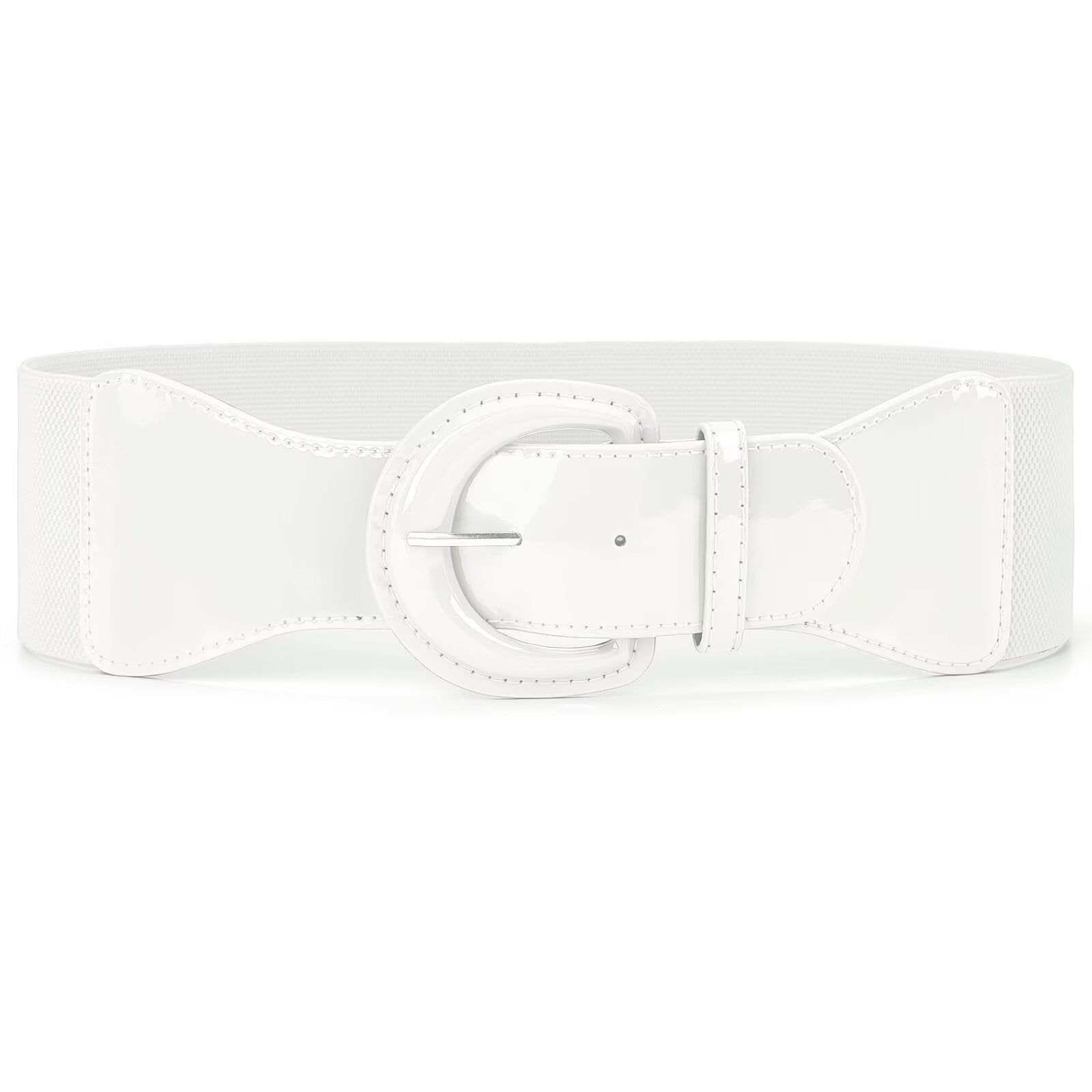 8687 Wide Waist Stretch Belt For Women Elasticated Woman (white Women main image 2