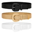 thumbnail image 1 of WHIPPY Women Elastic Woven Belt for Dresses Straw Braided Belt for Ladies, 1 of 7
