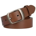 thumbnail image 1 of WHIPPY Women Leather Belt, Coffee Waist Belt for Jeans Pants, 1 of 5