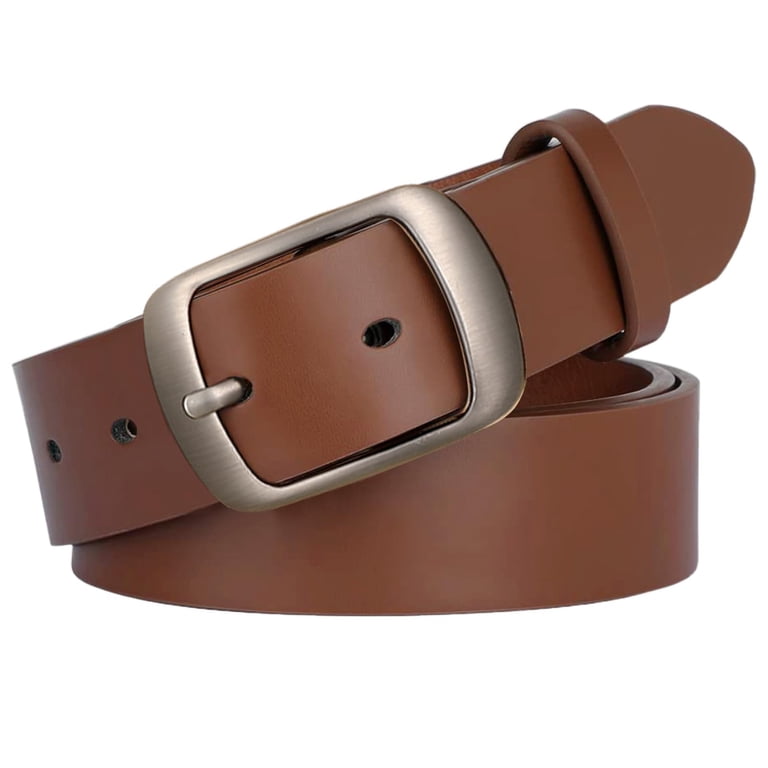 Full Grain Leather Belt for Jeans Pants Genuine Leather Waist Belt for Women Amazon.com: SENDEFN 2 Pack Women Leather Belts with Pin  main image 4