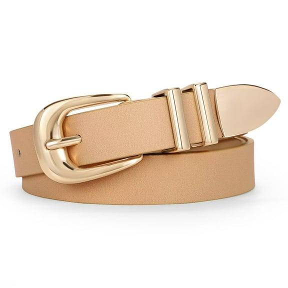 WHIPPY Women Leather Belt Black Ladies Waist Belt for Jeans Dresses Pants