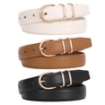 thumbnail image 1 of WHIPPY Women Leather Belts Ladies Dresses Plus Size Belt for Jeans 3 Pack, 1 of 6