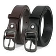 thumbnail image 1 of WHIPPY Women Leather Belts with Pin Buckle, Black Waist Belt for Jeans Pants, 1 of 7