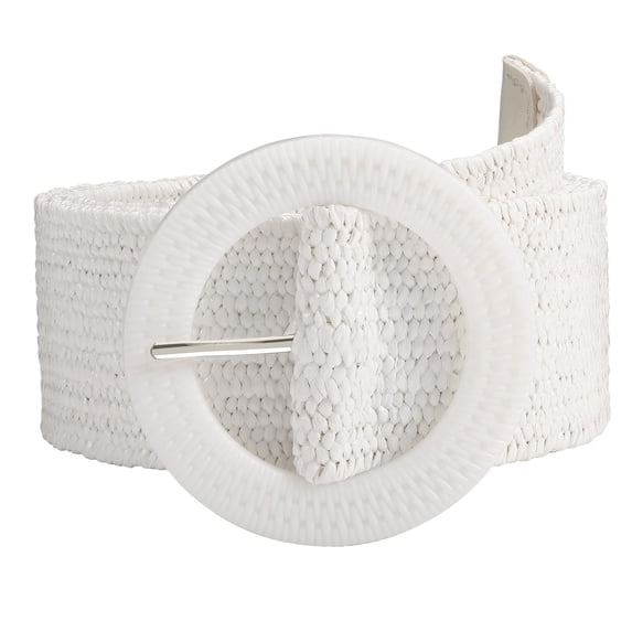 WHIPPY Women Straw Woven Stretch Belt for Dresses Pants Ladies Braided Elastic Belts