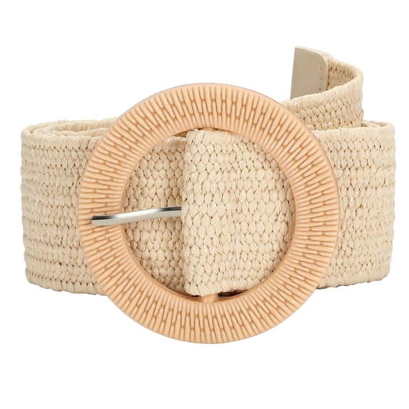 WHIPPY Women Straw Woven Stretch Belt for Dresses Pants Ladies Braided Elastic Belts