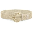 thumbnail image 1 of WHIPPY Women Wide Braided Belt for Dresses Jeans Pants Ladies Woven Beige Waist Belts, 1 of 6