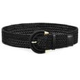 thumbnail image 1 of WHIPPY Women Wide Braided Belt for Dresses Jeans Pants Ladies Woven Black Waist Belts, 1 of 6