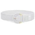 thumbnail image 1 of WHIPPY Women Wide Braided Belt for Dresses Jeans Pants Ladies Woven White Waist Belts, 1 of 6